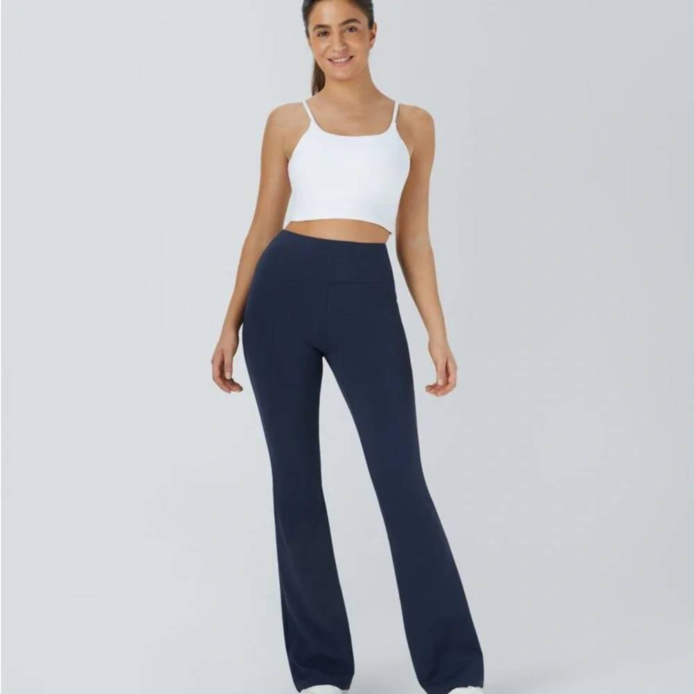 HALARA Women's Navy Flare Pants Size Medium - Picture 1 of 7